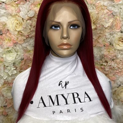 Kelly – Perruque Lace Frontal Lisse Rouge