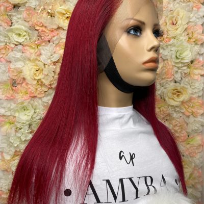 Kelly – Perruque Lace Frontal Lisse Rouge