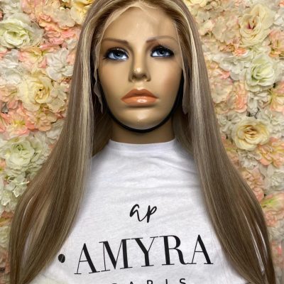 Sabrina – Perruque Lace Frontal Blond Méché