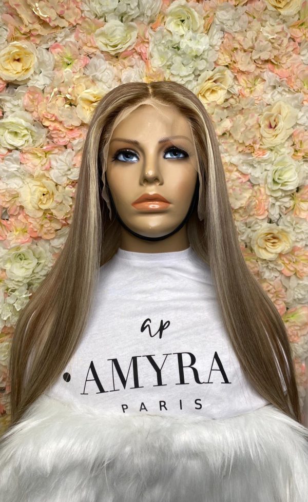 Sabrina - Perruque Lace Frontal Blond Méché