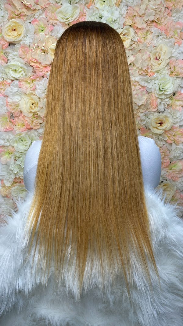 Samantha - Perruque Lace Frontal Blond Ombré Caramel – Image 3