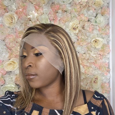 IVY  Lacewig carré lisse ombre hair  13×4 effet méché