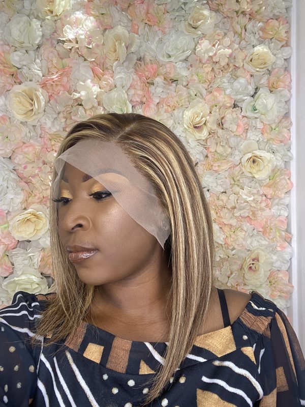 IVY  Lacewig carré lisse ombre hair  13x4 effet méché